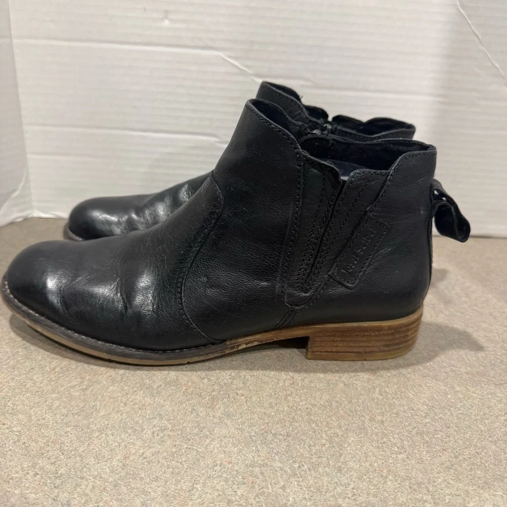 Josef Seibel Sienna 45 Women’s Chelsea Black Leather Ankle Booties 40 (US 9-9.5)
